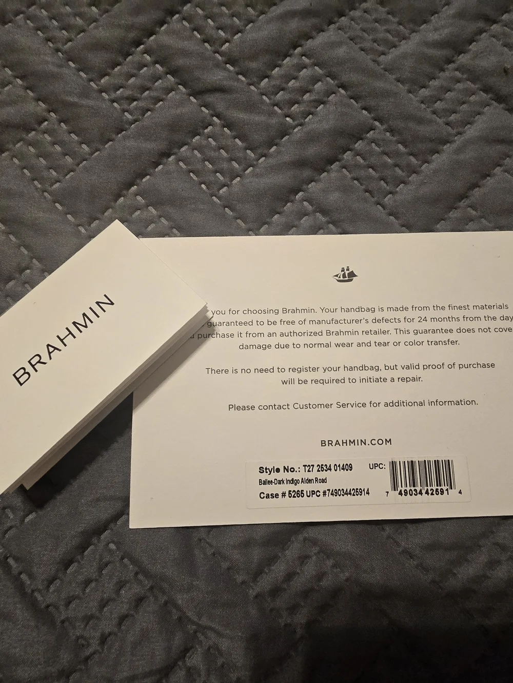 Brahmin - Bailee - Alden Road In Indigo - Picture 13 of 13